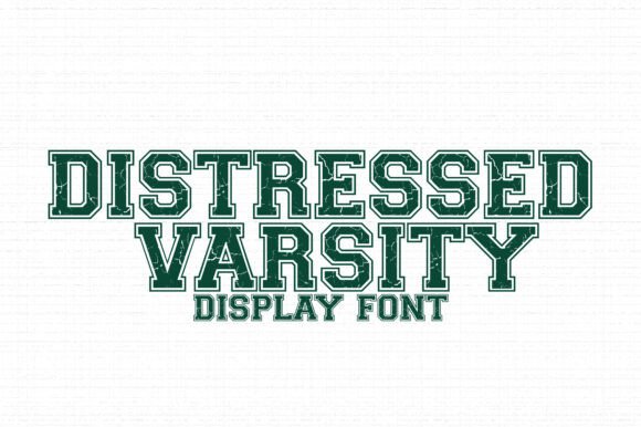 Distressed Varsity: A Bold Grunge Font for Web Design