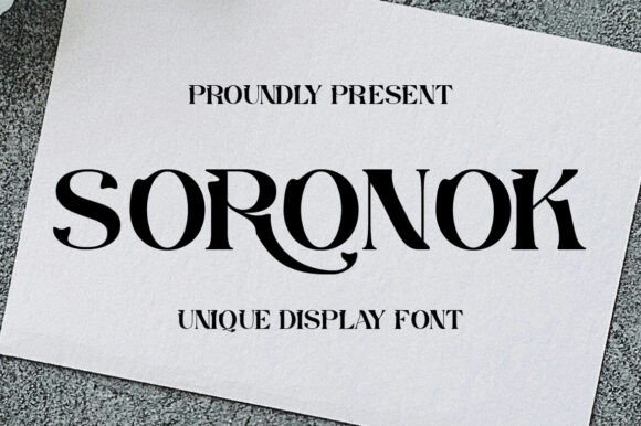 Elevate Your Brand with Soronok: A Distinctive Display Font
