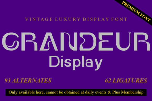 Grandeur Display: A Premium Font for Bold Statements