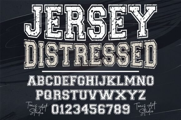 Jersey Distressed: A Bold Varsity-Style Font for Your Brand