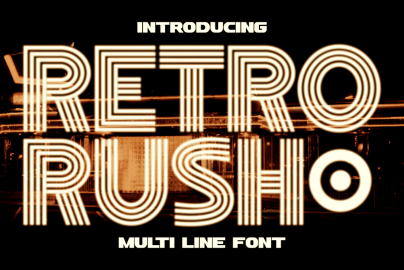 Retro Rush: A Bold and Stylish Display Font for Crafters